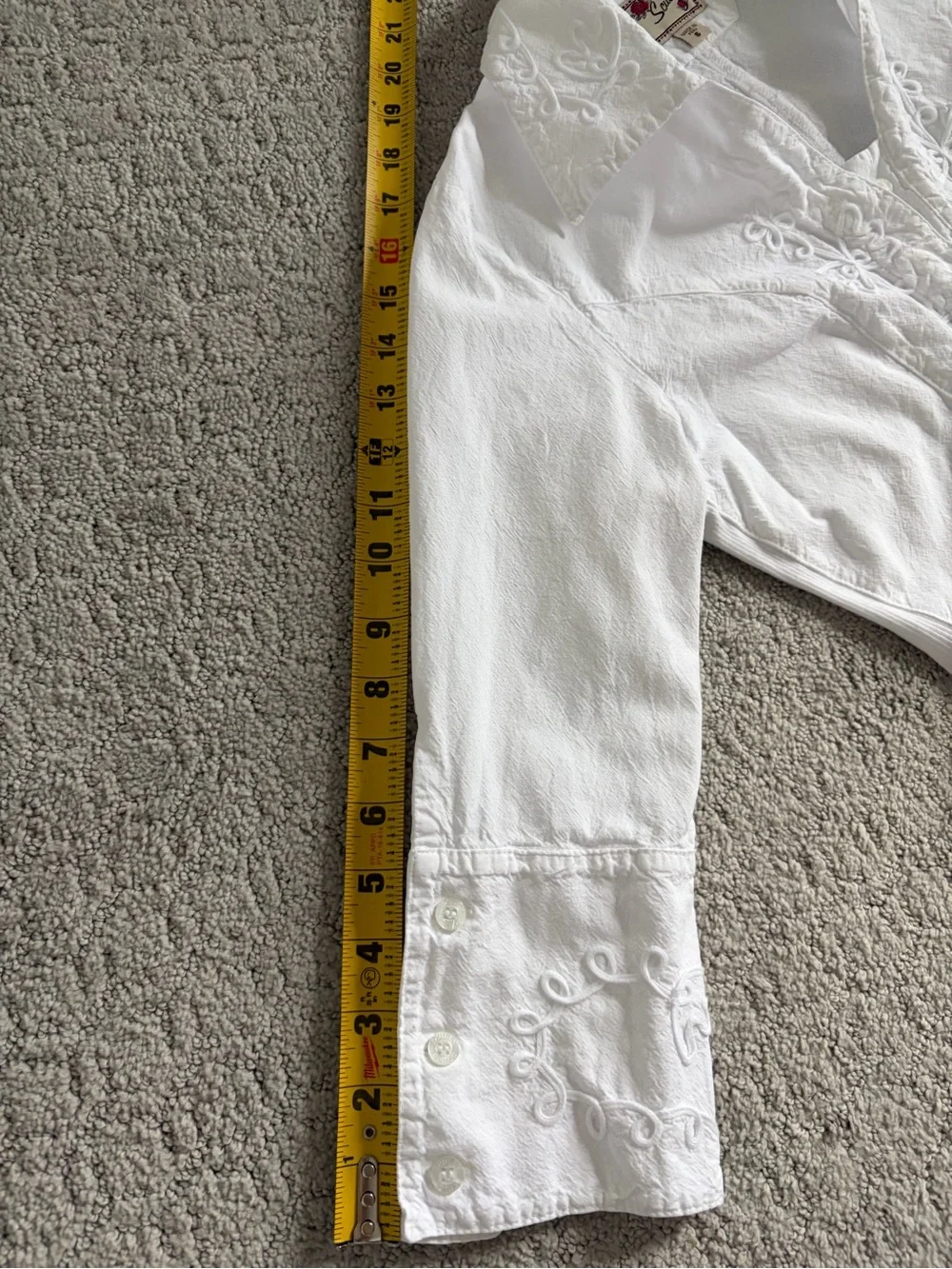 Scully Cantina White Women's Embroidered Button-Down Shirt size S - Picture 15 of 16